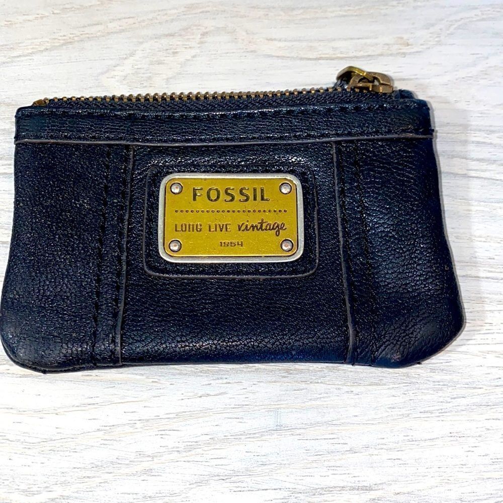 Fossil Long Live Vintage Black Leather Purse